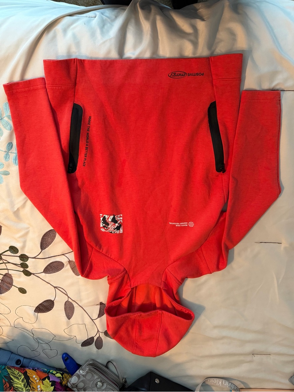 Old Navy Red Kids Hoodie with Zip Pocket Accents